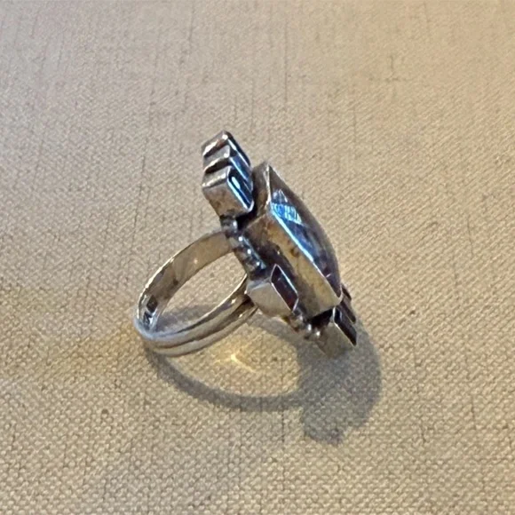 Vintage Nicky Butler Sterling Silver Iolite & Citrine Statement Ring Size 8 - Picture 5 of 7